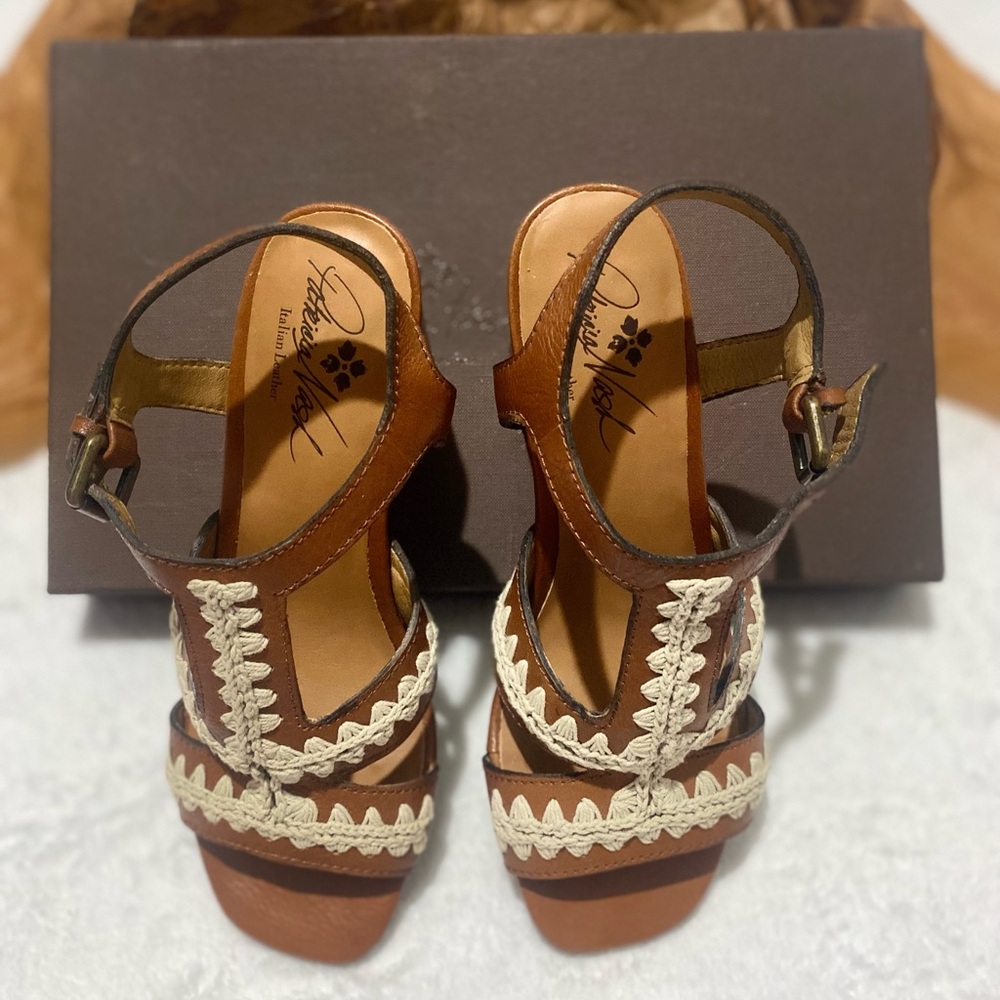 Patricia Nash Brown and Cream Sandals